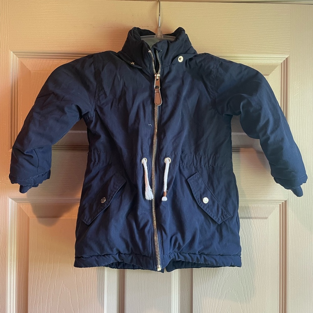 L.O.G.G. by H&M Navy Kids Fur-Lined Jacket, Size‎ 2-3 Years